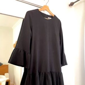 GANNI black ruffle dress